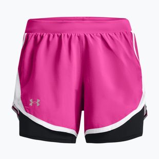 Under Armour Fly By 2.0 2N1 pantaloni scurți de alergare pentru femei roz 1356200-652