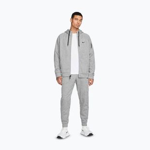 Bluză de antrenament pentru bărbați Nike Therma Fit Full-Zip dark grey heather/particle grey/black