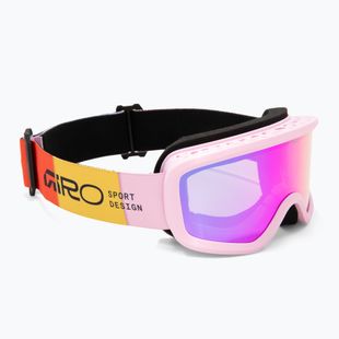 Ochelari de schi pentru copii Giro Chico 2.0 Jr light pink blocks/amber pink