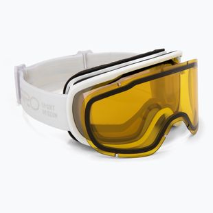 Ochelari de schi pentru femei Giro Moxie white stacked/amber gold/yellow