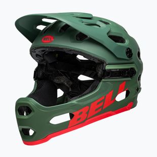 Cască de ciclism Bell Full Face Super 3R MIPS matte dark green/infrared