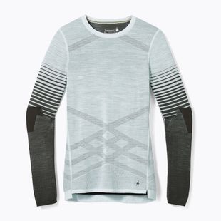 Bluză termică pentru femei Smartwool Intraknit Thermal Merino Base Layer Pattern Crew aqua