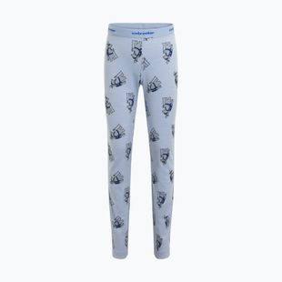 Pantaloni termoactivi pentru copii icebreaker Merino 200 Oasis Bear Tour zinc blue/aop