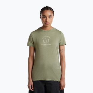 Tricou termoactiv pentru femei Icebreaker Merino 150 Tech Lite Peaceful Pass Lichen