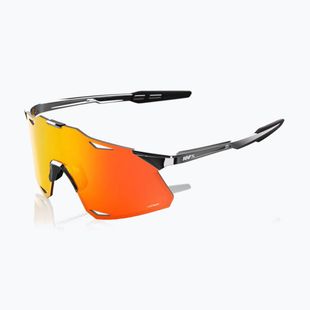 Ochelari de soare 100% Hypercraft black chrome/hiper red mirror