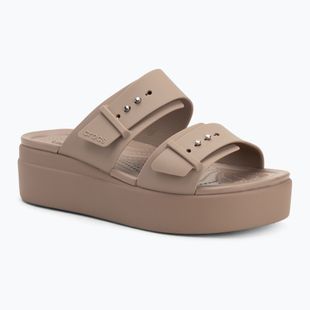 Papuci pentru femei Crocs Brooklyn Low Wedge latte