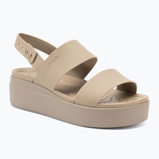 Sandale pentru femei Crocs Brooklyn Low Wedge latte/mushroom