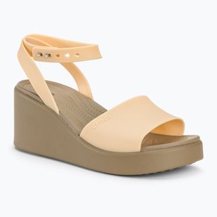 Sandale pentru femei Crocs Brooklyn Ankle Strap Wedge shitake