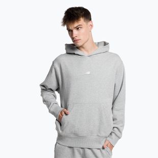 Hanorac de antrenament pentru bărbați New Balance Athletics Remastered Graphic French Terry gri MT31502AG