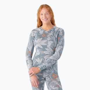 Bluză termică damă Smartwool Merino 250 Baselayer Crew Boxed winter sky floral