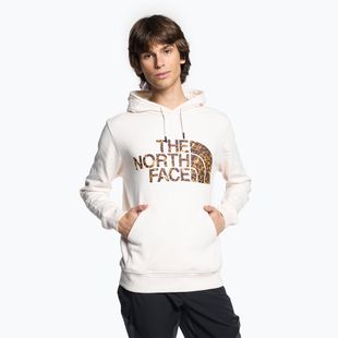 Bărbați The North Face Standard Hoodie cu glugă gardenia alb/maro cărbune cu imprimare de distorsiune a apei