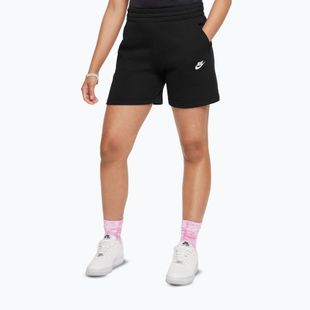 Pantaloni scurți pentru copii Nike Sportswear Club Fleece negru/negru/alb