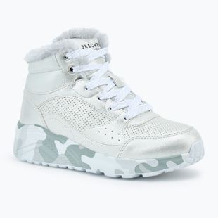 Încălțăminte pentru copii SKECHERS Uno Lite Camo Dazzle silver/grey