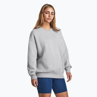 Bluză pentru femei Under Armour Icon Fleece Crew mod gray light heather/white