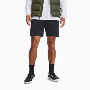 Pantaloni scurți de antrenament pentru bărbați Under Armour Unstoppable Fleece black/black