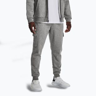 Pantaloni pentru bărbați Under Armour Rival Fleece Cargo Jogger castlerock light heather / white