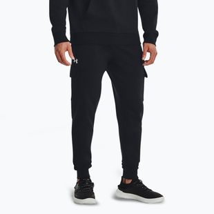 Pantaloni pentru bărbați Under Armour Rival Fleece Cargo Jogger black / white