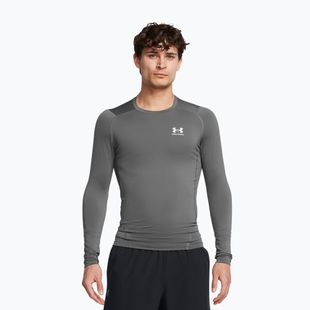 Longsleeve de antrenament pentru bărbați Under Armour Heat Gear Armour Comp castlerock/white