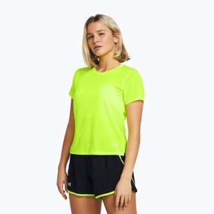 Tricou de alergare pentru femei Under Armour Launch high vis yellow/reflective