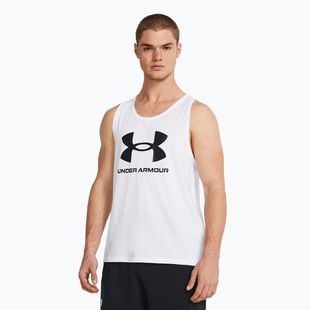 Tank top pentru bărbați Under Armour Sportstyle Logo white/black