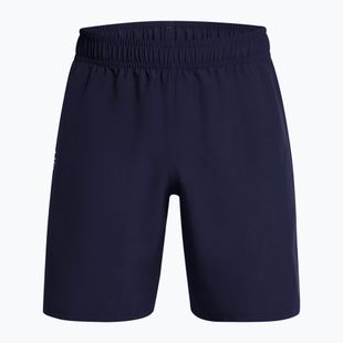 Pantaloni scurți de antrenament pentru bărbați Under Armour Tech Woven Wordmark midnight navy/white