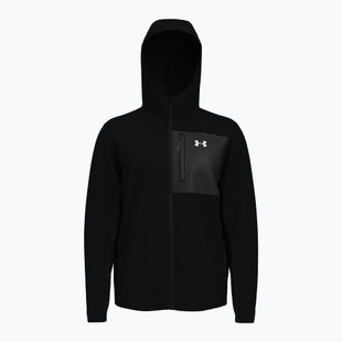 Geacă de antrenament pentru bărbați Under Armour Shield Hooded black/white