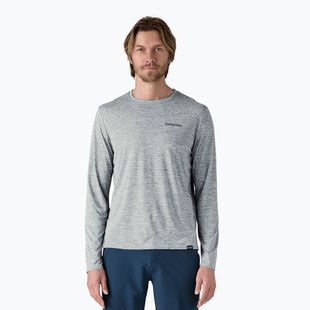 Longsleeve pentru bărbați Patagonia Cap Cool Daily Graphic Shirt-Waters boardshort logo abalone blue/feather grey