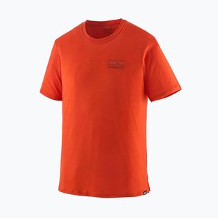 Tricou pentru bărbați  Patagonia Cap Cool Merino Blend Graphic Shirt fitz roy strata/pollinator orange