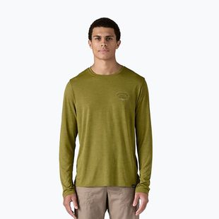 Longsleeve pentru bărbați Patagonia Cap Cool Daily Graphic Lands clean climb roots/graze green x-dye