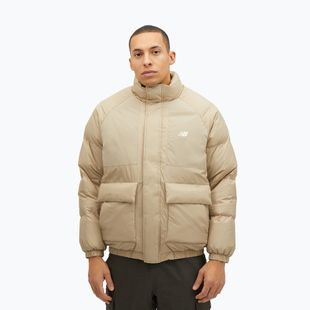 Geacă cu puf pentru bărbați New Balance NBX Academy Mix Down beige