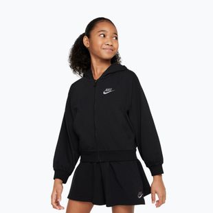 Bluză pentru copii Nike Sportswear Full Zip Hoodie black/flat pewter
