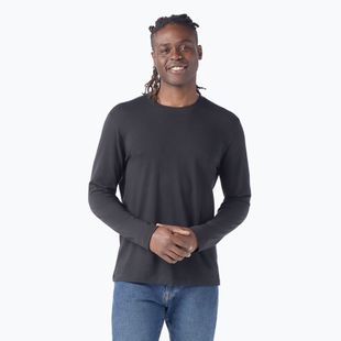 Longsleeve de trekking pentru bărbați Smartwool Perfect Crew black