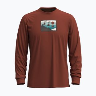 Longsleeve pentru bărbați Smartwool Gondola Ride Graphic pecan brown