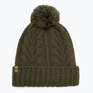 Căciulă de iarnă pentru femei Timberland Cable Premium Pom Beanie leaf green