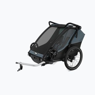 Remorcă de biciletă pentru fouă persoane Thule Chariot Cab dark slate