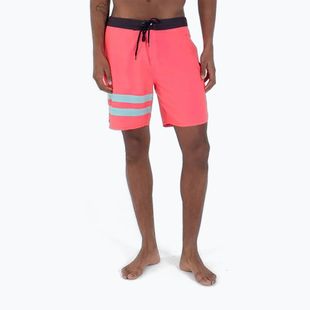 Șort de înot pentru bărbați Hurley Phantom Block Party 18" neon pink