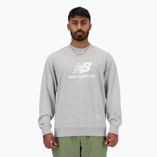 Bluză pentru bărbați New Balance Stacked Logo French Terry Crew athletic grey