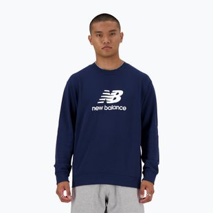 Bluză pentru bărbați New Balance Stacked Logo French Terry Crew nb navy