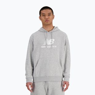 Bluză pentru bărbați New Balance Stacked Logo French Terry Hoodie athletic grey