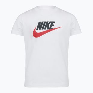 Tricou pentru copii Nike Sportswear white/obsidian/university red