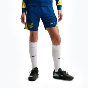 Pantaloni scurți de fotbal pentru copii Nike FC Barcelona Strike SE Jr gym blue/opti yellow/opti yellow