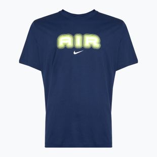 Tricou pentru bărbați Nike Air Graphic midnight navy/volt