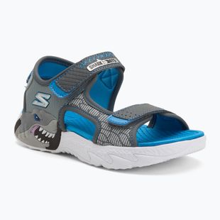 Sandale pentru copii  SKECHERS S-Lights Creature Splash charcoal/blue