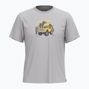 Tricou de trekking Smartwool Long Weekend Graphic Tee light gray heather