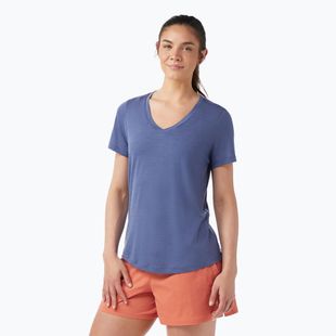 Tricou de trekking pentru femei Smartwool Active Ultralite V-Neck nightfall blue