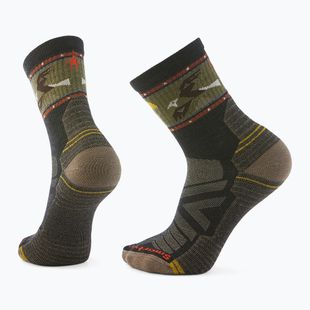 Șosete Smartwool Hike Light Cushion Soaring Print Mid Crew charcoal