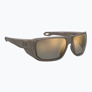 Ochelari de soare pentru bărbați Under Armour Attack MD S3 brwn metlzed/gold mirror oleophobic