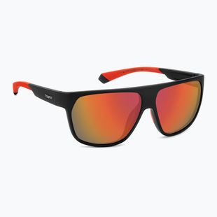 Ochelari de soare pentru bărbați Polaroid PLD 7053/S matte black red/red multilayer polarized