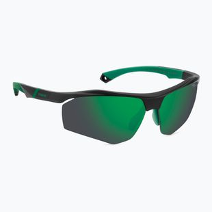 Ochelari de soare pentru bărbați Polaroid PLD 7055/S matte black green/green mirror polarized hc