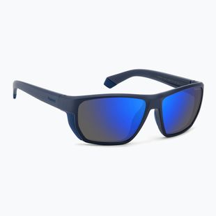 Ochelari de soare pentru bărbați Polaroid PLD 7057/S matte blue/blue mirror polarized